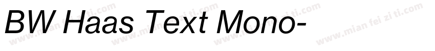 BW Haas Text Mono字体转换